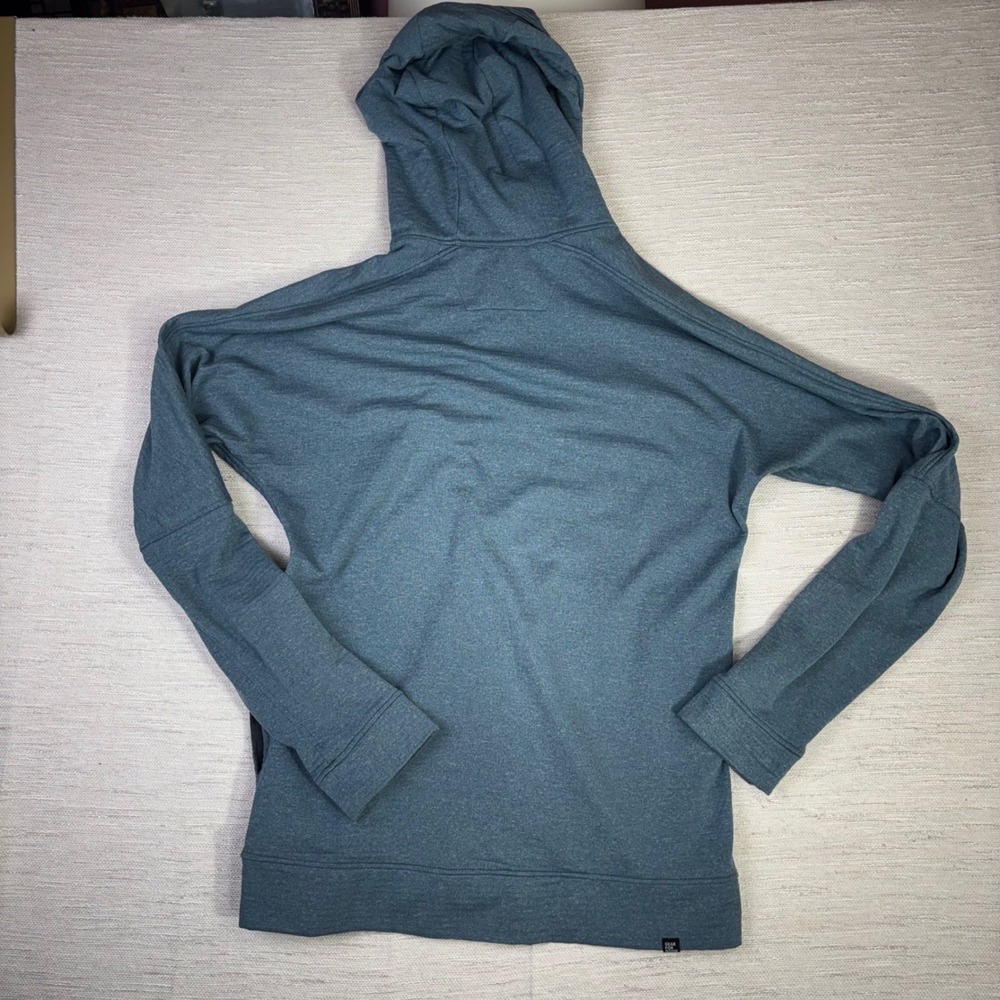 Cotopaxi Toliman Full Zip Hoodie Womens Medium Blue Wool Polartec Grid Fleece - Picture 10 of 10